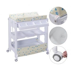 changing table and bath combo