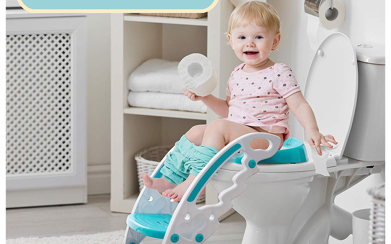 baby toilet seat with ladder
