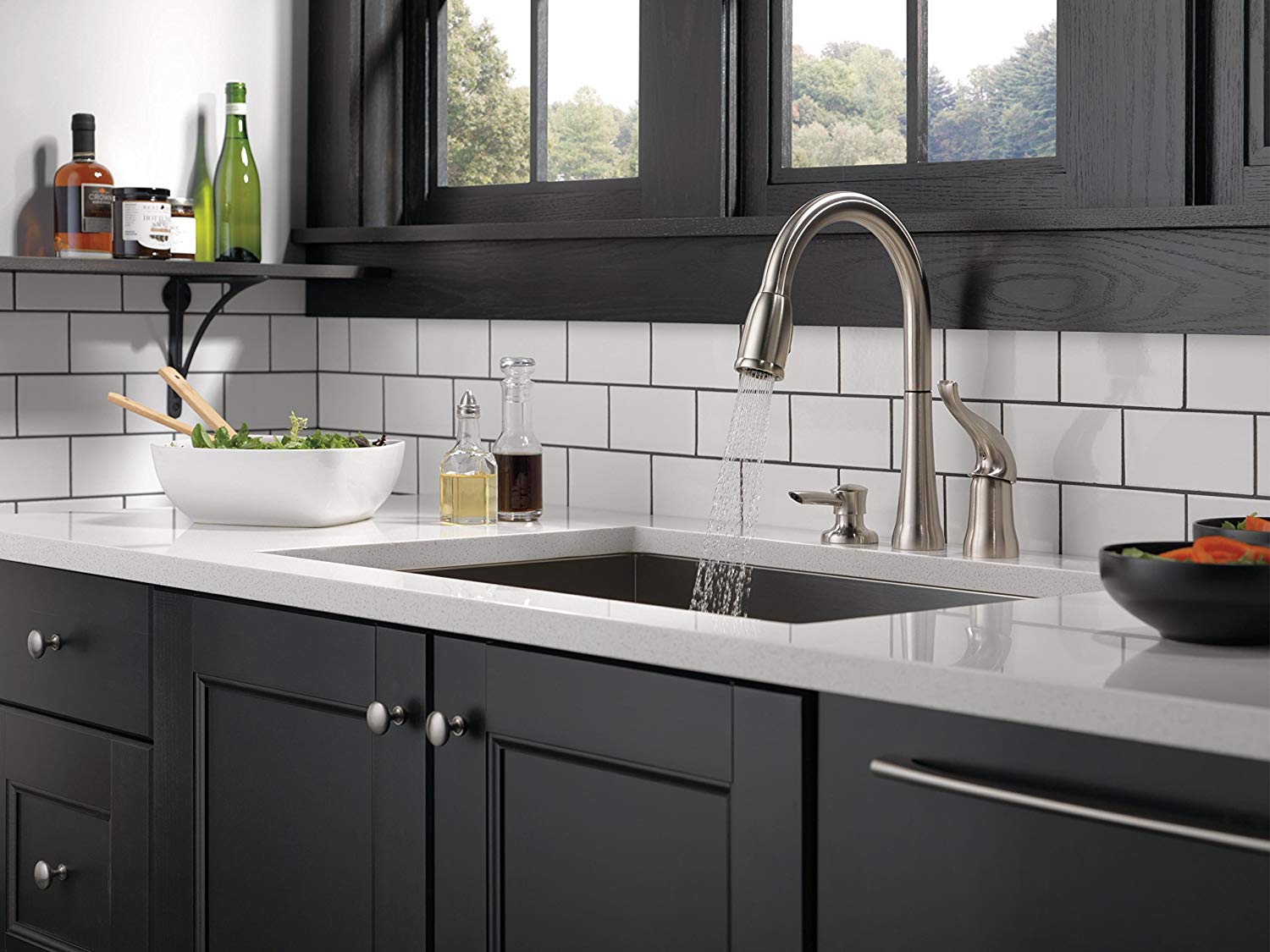 pictures kitchen sink and pull out faucets